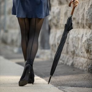 NWT Sheertex Backseam Sheer Rip-Resist Tights